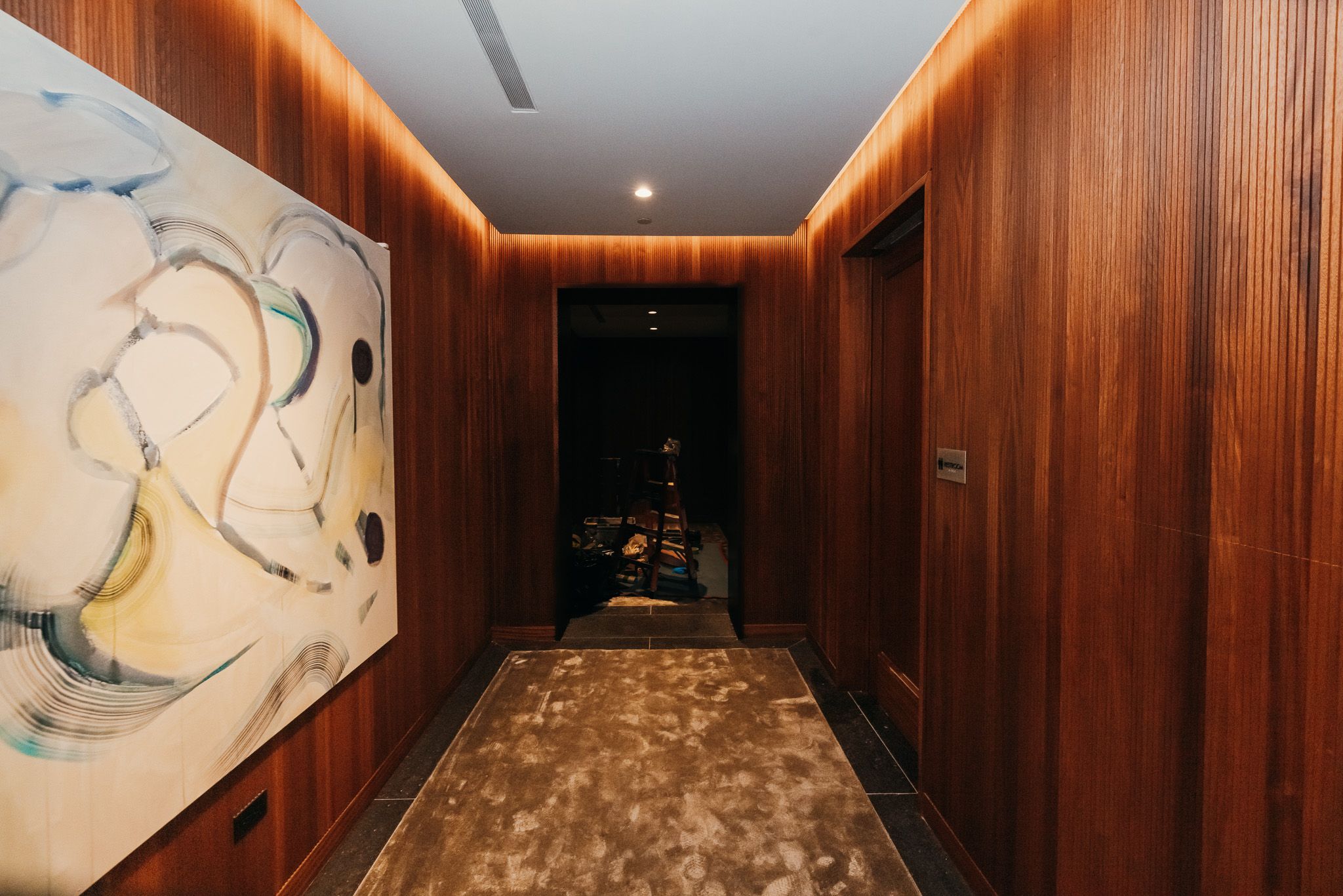 LED lighting illuminated ceiling